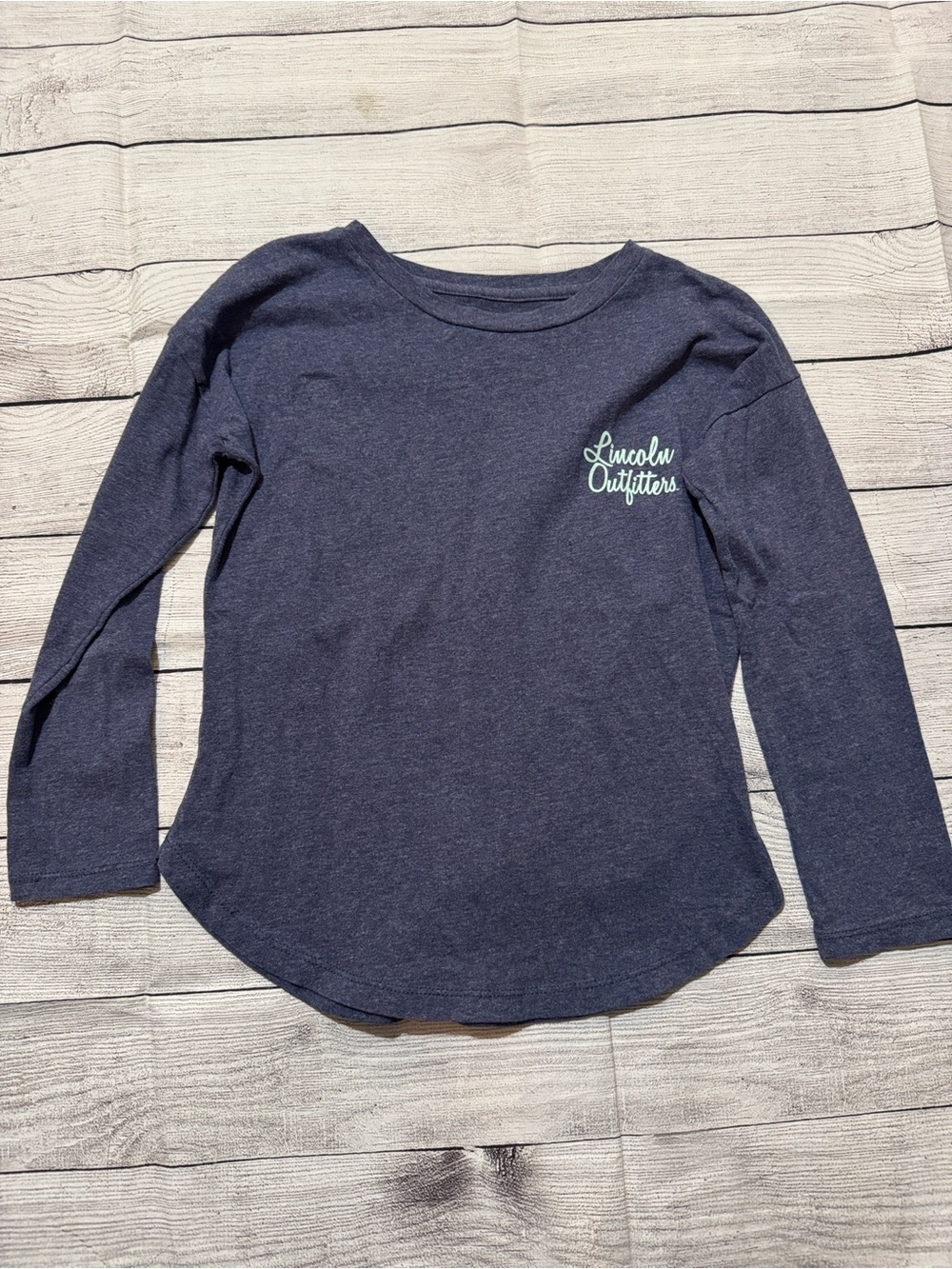 Lincoln Outfitters Navy Small Town Girl Long Sleeve Shirt size XS